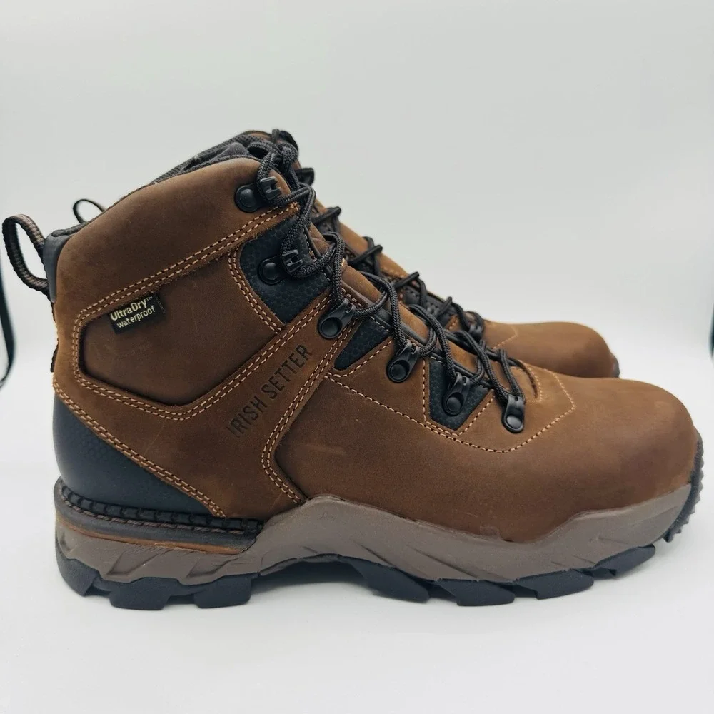 Irish Setter Crosby‎ Boots Men's Size 11 D Brown Waterproof Non Metallic Toe